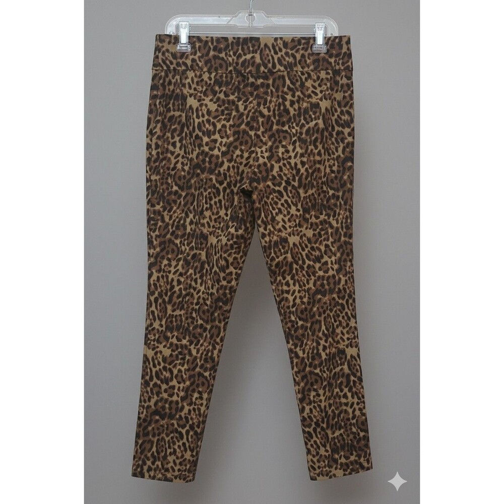 Peck & Peck Stretchy petite leopard print Cropped Pants. Sz Petite 8P - Picture 2 of 6